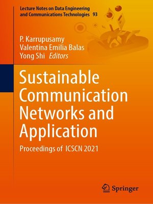 cover image of Sustainable Communication Networks and Application